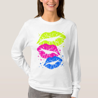 T-shirt Corey Tiger 80s Vintage Lips & Stars Kisses