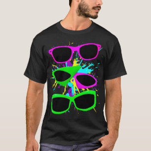 T-shirt Corey Tiger 80s Vintage Lunettes de soleil Neon Sp
