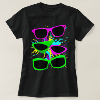 T-shirt Corey Tiger 80s Vintage Lunettes de soleil Neon Sp