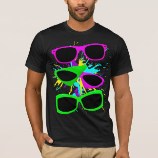 T-shirt Corey Tiger 80s Vintage Lunettes de soleil Neon Sp