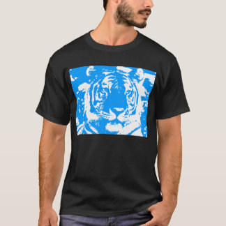 T-shirt COREY TIGER 80's VISAGE DE TIGRE BLEU