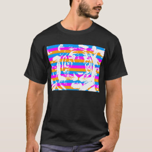 T-SHIRT COREY TIGER FACE DE TIGRE RAYÉE DES ANNÉES 80