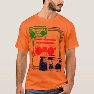T-shirt Corey Tiger Radio Boombox Rétro Années 80