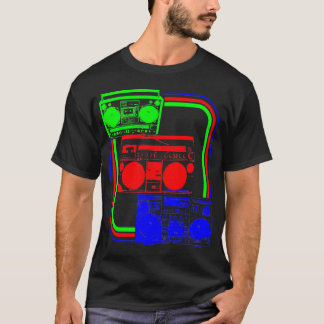 T-shirt Corey Tiger Radio Boombox Rétro Années 80