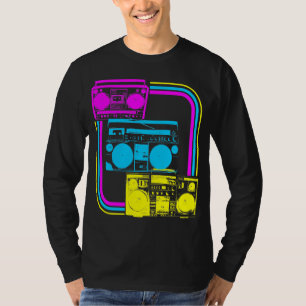 T-shirt Corey Tiger Radio Boombox Rétro des Années 80