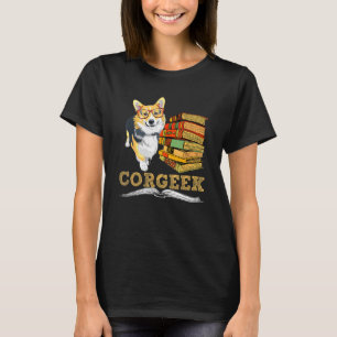 T-shirt Corgeek Lecture Livres Lecture Et Corgi Chien