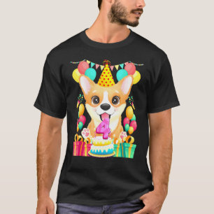 T-shirt Corgi 4e anniversaire 4 ans