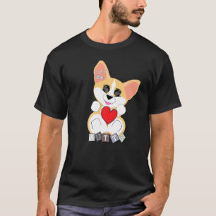 T-shirt Corgi a des fesses coeurs chien gros yeux mignon