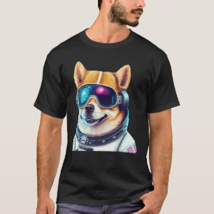 T-shirt Corgi affronte le chien astronaute de l'espace dan