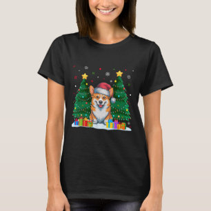 T-shirt Corgi Amoureux de les chiens Santa Hat Ugly Sweate