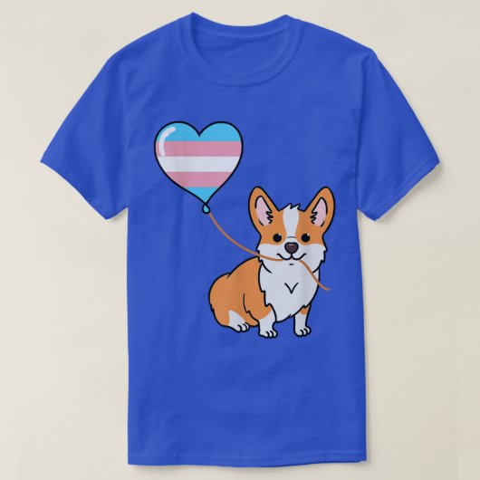 T-shirt Corgi avec ballon Trans Pride (Design devant)