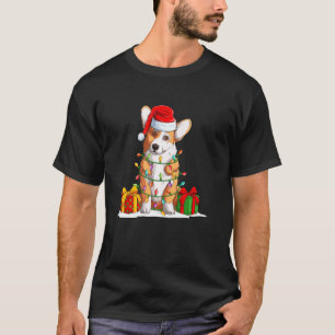 T-shirt Corgi avec chapeau de Père Noël Corgi Pyjama de No