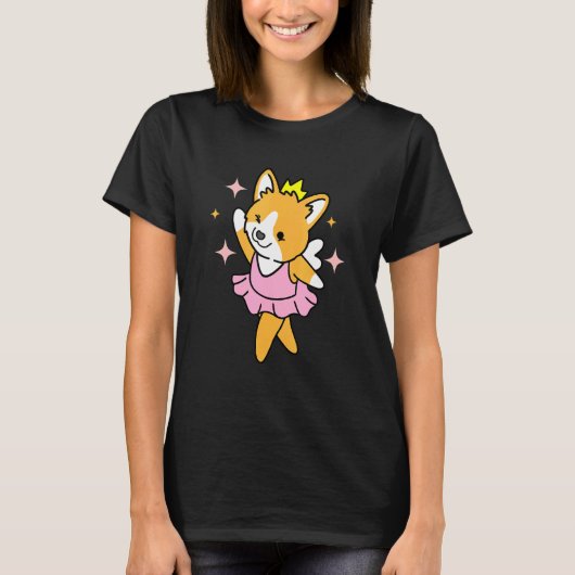 T-shirt Corgi Ballerine Danseuse (Devant)