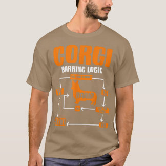 T-shirt Corgi Bark Logic Corgi, Pembroke Welsh Corgi Dog L