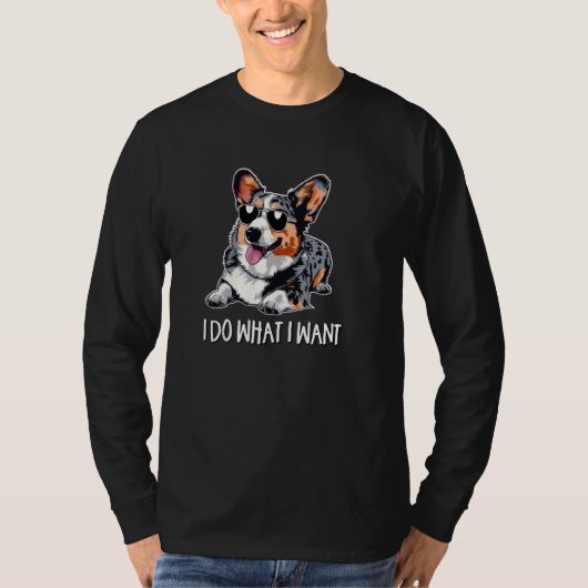 T-shirt Corgi bleu merle (Devant)