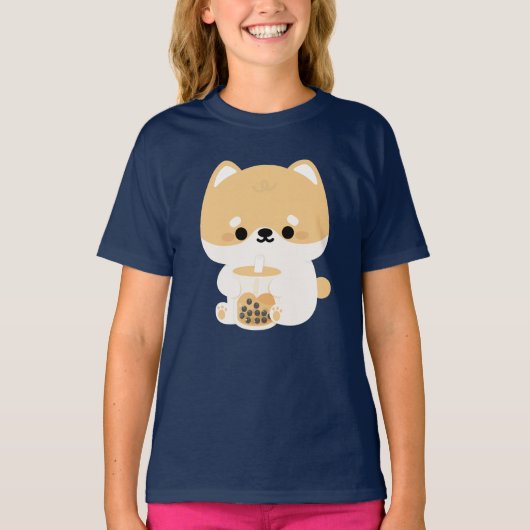 T-shirt Corgi Boba Tea (Devant)