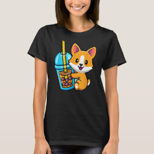 T-shirt Corgi Boba Thé Bubble Thé Cute Corgi Smile