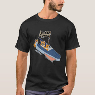 T-shirt Corgi Bobstiné Équipe Bob Sled Bobstiné Neige d