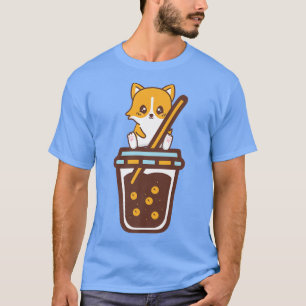 T-shirt Corgi Boire Boba Tea Fun Kawaii Bubble Tea Love