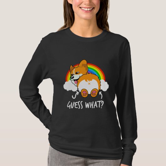 T-shirt Corgi Butt Devine Ce Qui Est Amusant (Devant)