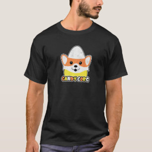 T-shirt Corgi Candy Corn Chien Halloween Candy Corg
