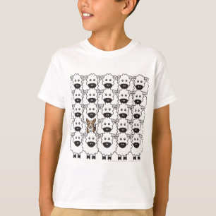 T-shirt Corgi chez les moutons