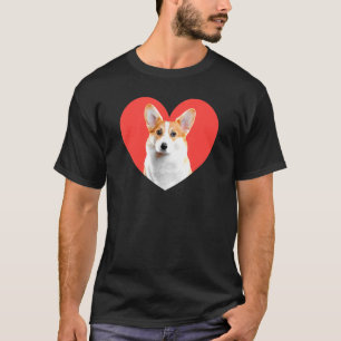 T-shirt Corgi Chien Amour Coeur Rouge Mignonne Animal Anim