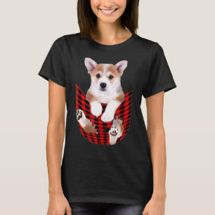 T-shirt Corgi Chien Big Dans Pocket Idée Papa Maman
