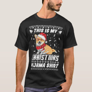 T-shirt Corgi Chien C'Est Mon Pyjama De Noël Drôle Vilain