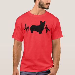 T-shirt Corgi Chien Coeur Black-337