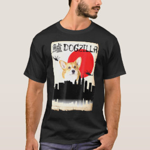 T-shirt Corgi Chien Dogzilla