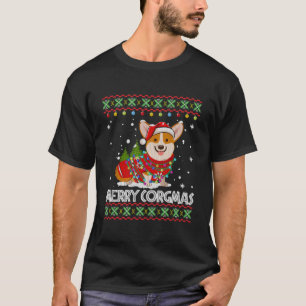 T-shirt Corgi Chien Joyeux Corgmas Père Noël Corgi Mauvais