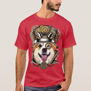 T-shirt Corgi Chien Moyen Age Victorian Gothic Steampunk23