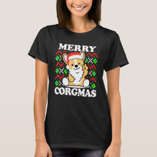 T-shirt Corgi Chien Noël Fun Joyeux Corgmas Chien Fête