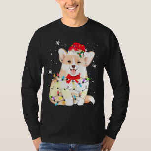 T-shirt Corgi Chien Noël Lumière Noël Maman Papa