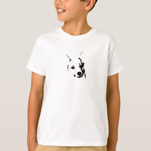 T-shirt Corgi Chien noir et blanc - croquis