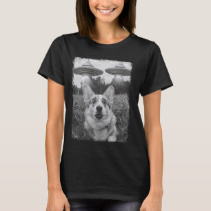 T-shirt Corgi Chien OVNI Alien Selfie Extraterrestre