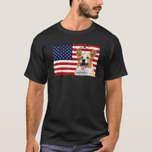 T-shirt Corgi Chien Patriotique 4 Juillet Drapeau Américai