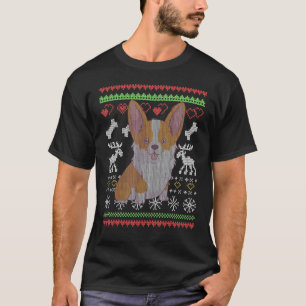 T-shirt Corgi Chien Père Noël laid Motif de Noël X Mas