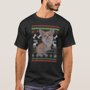 T-shirt Corgi Chien Père Noël laid Motif de Noël X Mas