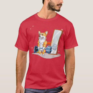 T-shirt Corgi Chien Poids Levée de la mort Hommes Fitness