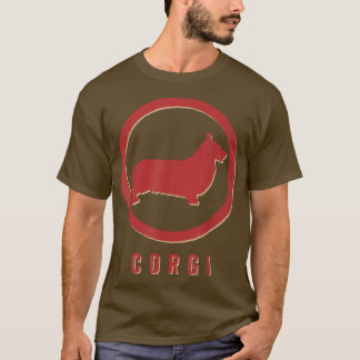 T-shirt Corgi Chien Retro Vintage