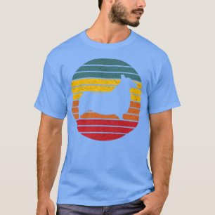 T-shirt Corgi Chien Retro Vintage 60s les années 70 Aime D