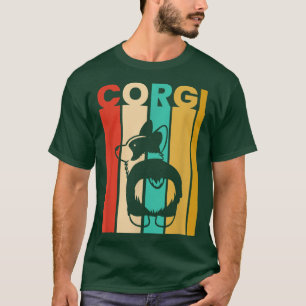 T-shirt Corgi Chien Retro Vintage Funny Corgi Amateurs