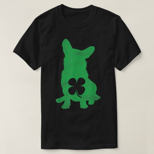T-shirt Corgi Chien Shamrock St (Design devant)