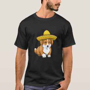 T-shirt Corgi Cinco De Mayo Femmes Amour de Chien Mexicain