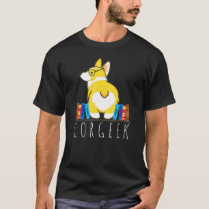 T-shirt Corgi Corgeek Livre Nerd Geek Chien