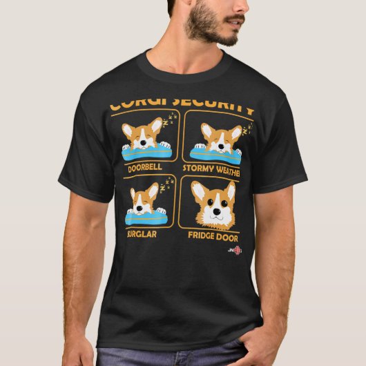 T-shirt Corgi Corgi Sécurité Corgi (Devant)