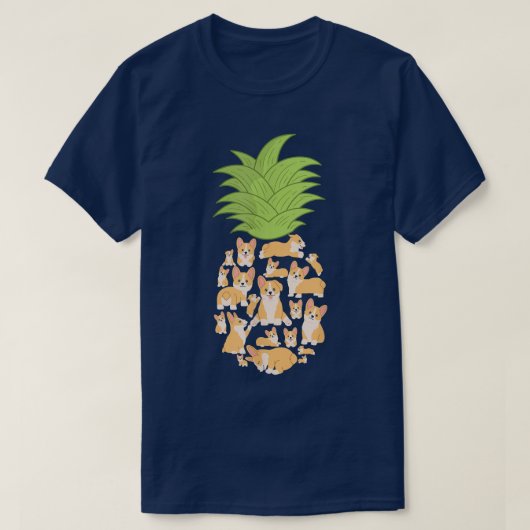 T-shirt Corgi Corgis Ananas Amoureux des chiens (Design devant)