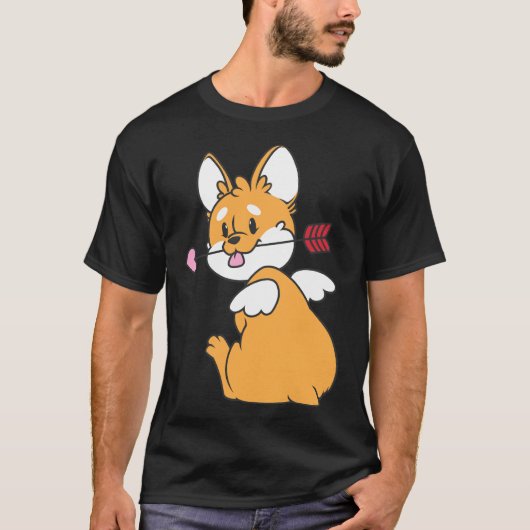 T-shirt Corgi cupide (Devant)